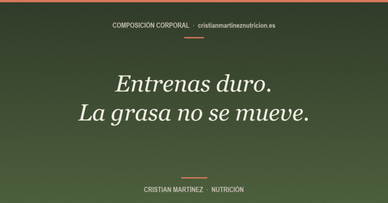 Entrenas duro y la grasa no baja: los 4 mecanismos del estancamiento